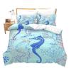 Постельный комплект Ocean King/Queen Size Морской Прибрежный Постельные принадлежности,Пододеяльник с морским коньком для мальчиков и девочек,Пододеяльник с морскими животными