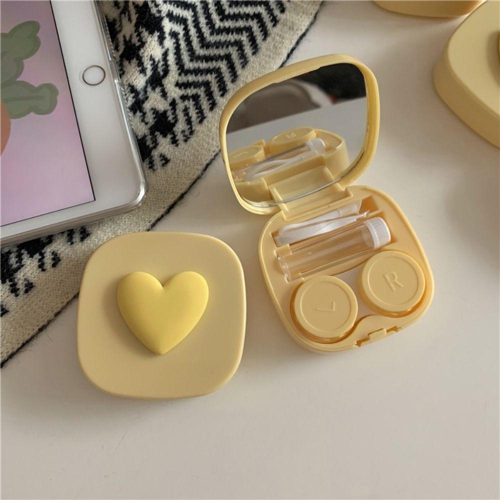 Mirror Eyeglasses Container Korean Glasses Storage Cosmetic Contact Box Women Contact Lens Case
