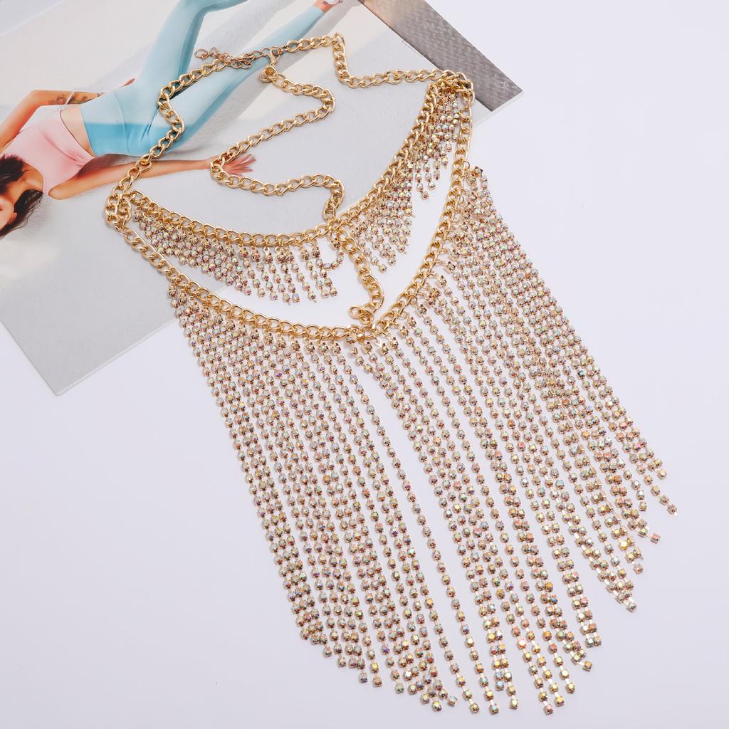 Преувеличенная длинная кисточка металлический бриллиант головной убор цепочка для лица для женщин, танцевальные маски для выступлений аксессуары