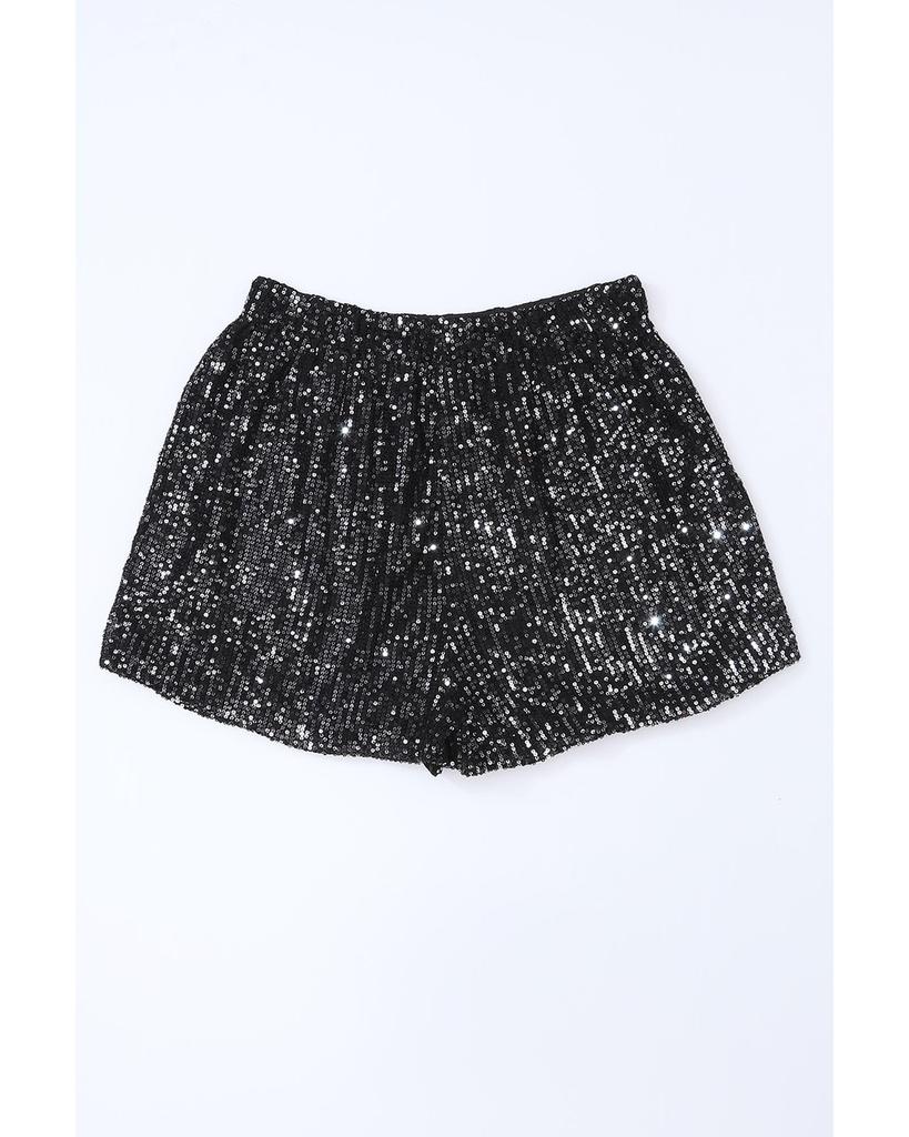 Azura Exchange Повседневные шорты с высокой талией и пайетками