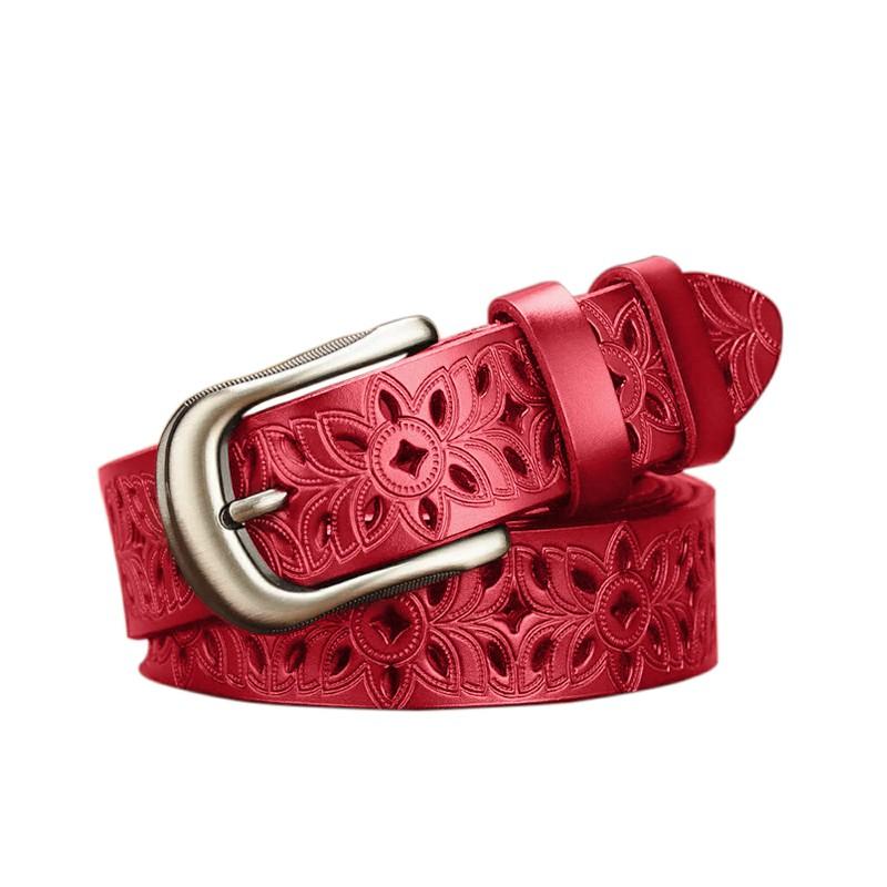 Женский ремень с полым узором, искусственная кожа, воловья кожа, ремень с винтажной пряжкой, женские джинсы