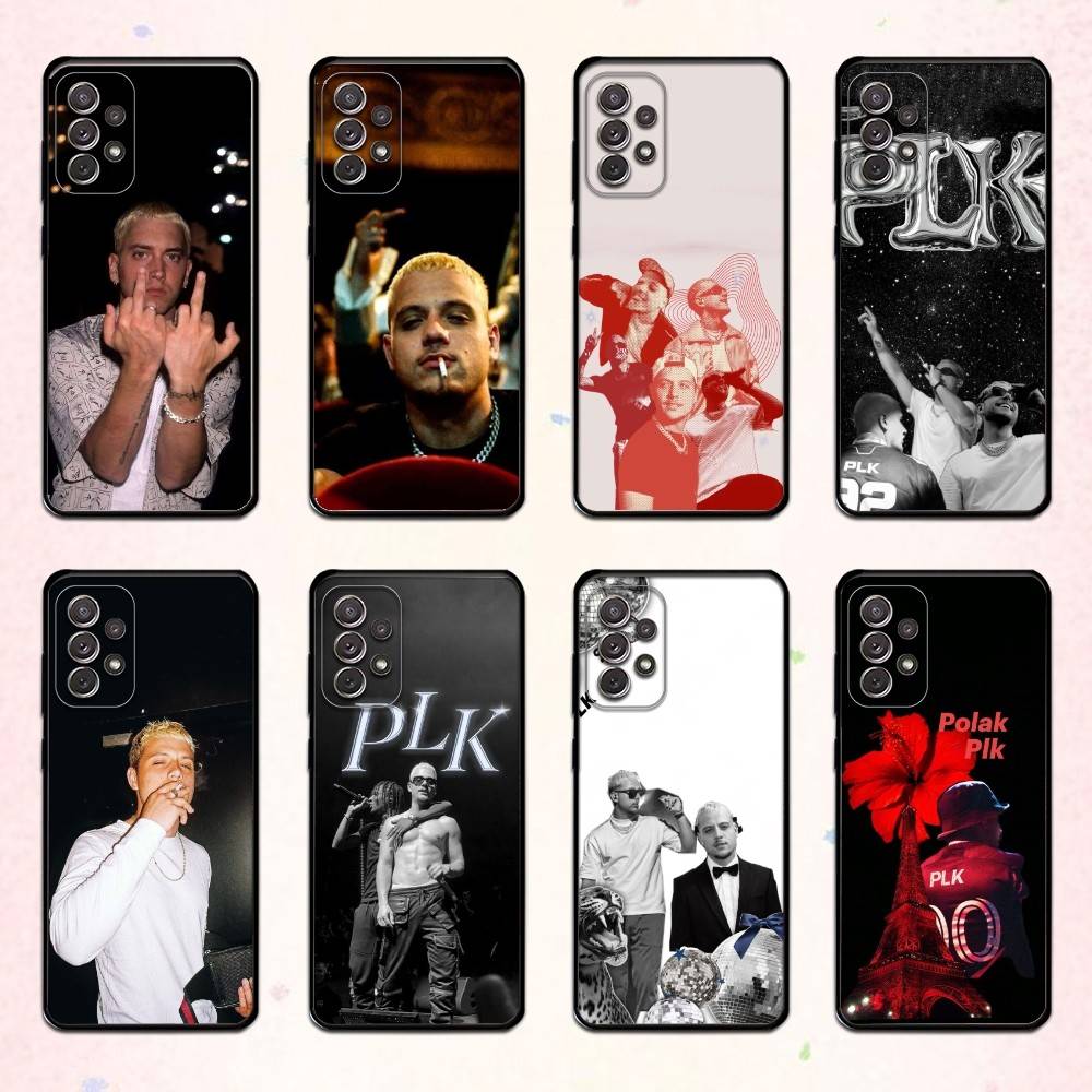 Trendy PLK F-French Rapper Phone Case For Samsung S 25,24,23,22,30,21,10,9,Ultra,Plus,Lite,FE,4,5 G Soft Black Case
