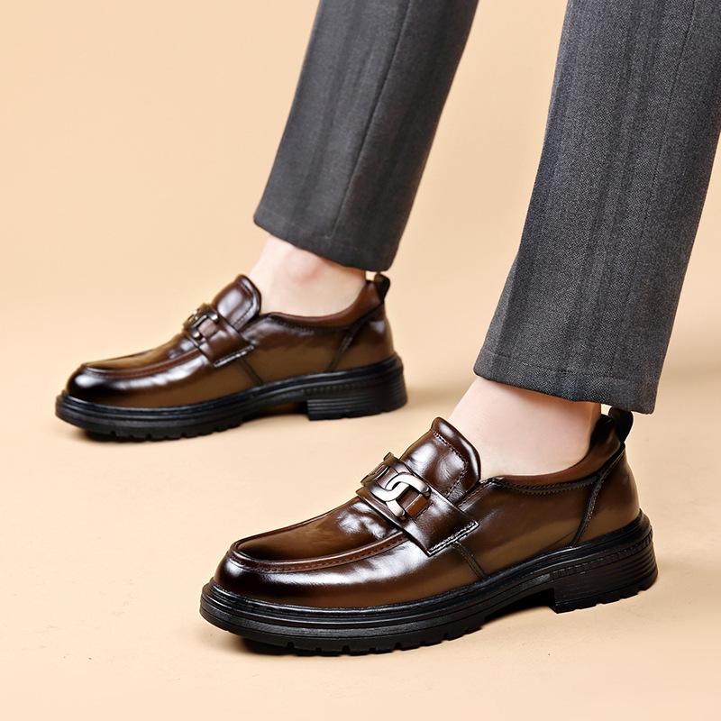 Fashion Fashion Casual New Designer Platform Dress Shoes for Men Spring Autumn Cow Leather Luxury Shoes Male