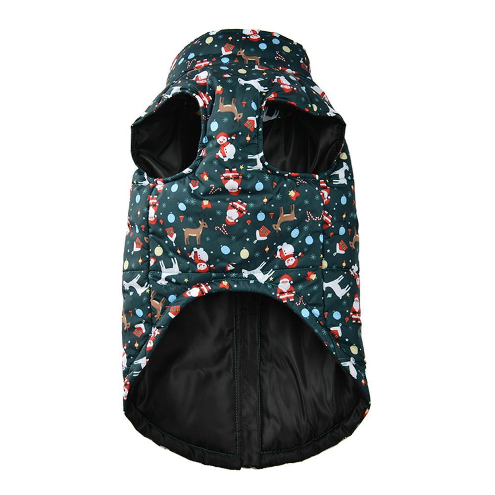 Теплая рождественская одежда для собак, водонепроницаемая зимняя куртка для домашних животных, костюм кошки, новогоднее зимнее пальто для щенка, костюмы для маленьких, средних и больших собак, французский бульдог