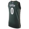 Nike Баскетбольный жилет с круглым вырезом и принтом логотипа НБА City Edition Player Version 2022-23 Tatum #0 Мужские топы Зеленые DQ0187-330