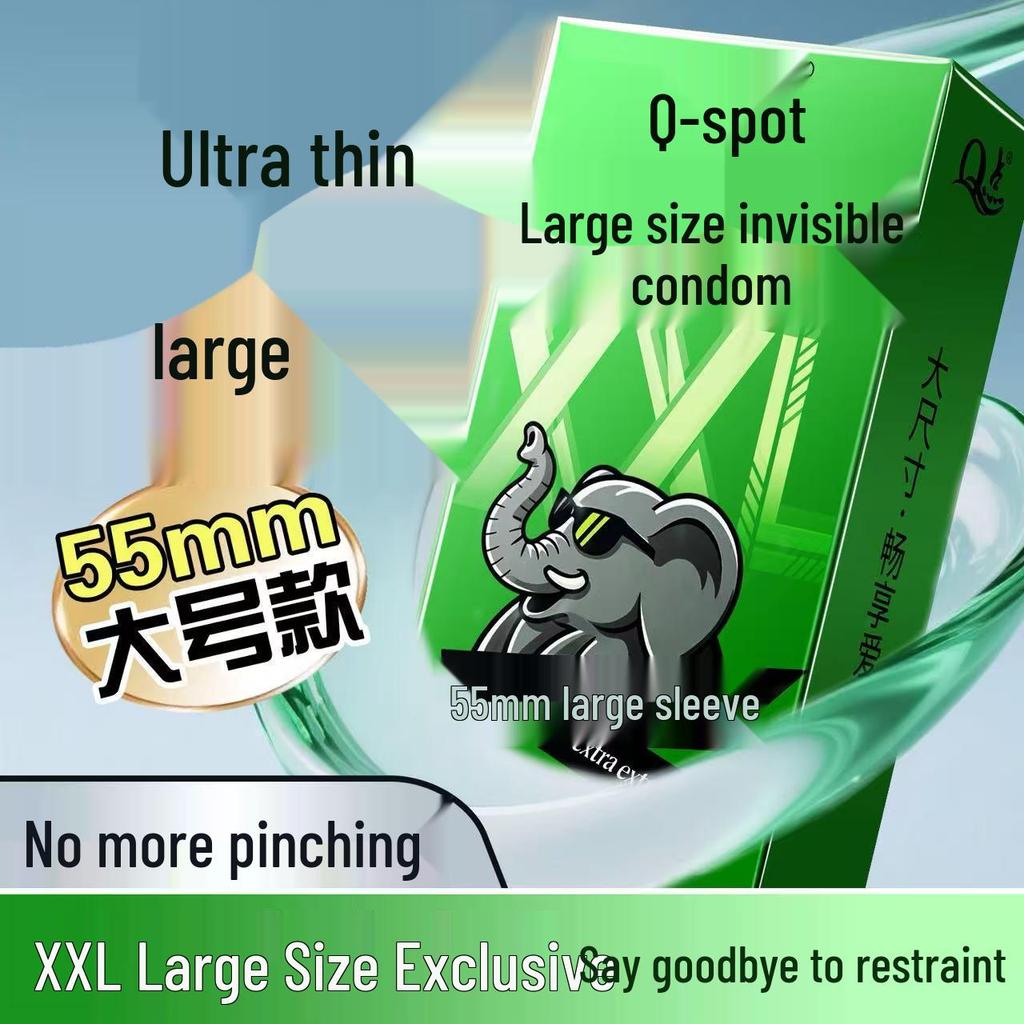 Q Point 369 Large Particle Thickened Desensitizing Condoms - Long-Lasting Delay for Men’s Safety by John Super Bird