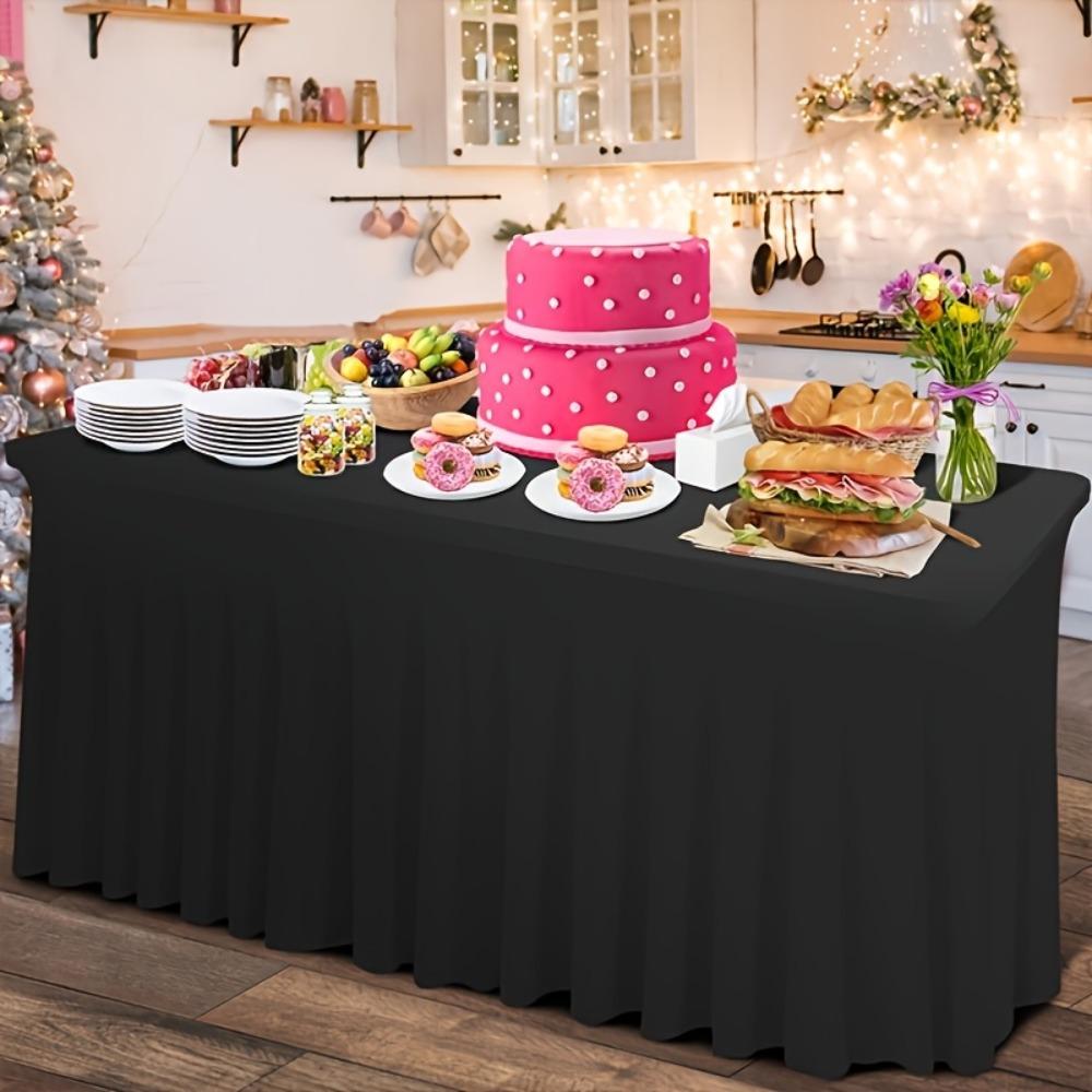 Elastic Table Cover Rectangular Table Skirt Practical Exhibition Table Decor  Wedding