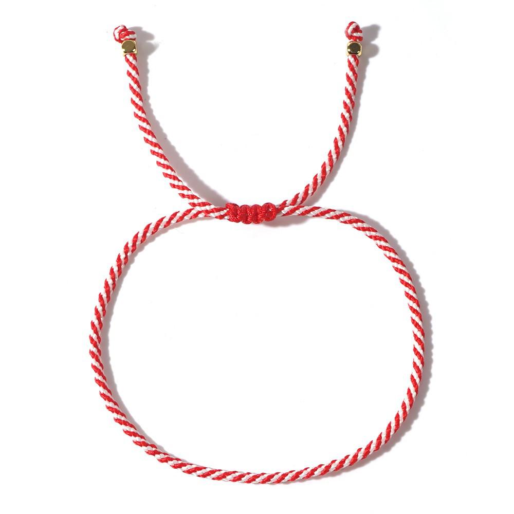 2025 Year of the Snake Lucky Red String Handmade Beaded Bracelet Set with Evil Eye for Couples