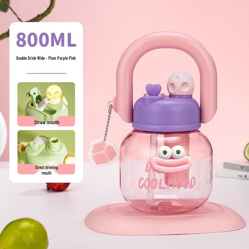 Summer Celebrity Large Capacity Insulated Tumbler - Cartoon Ice Buster Straw Cup for Kids