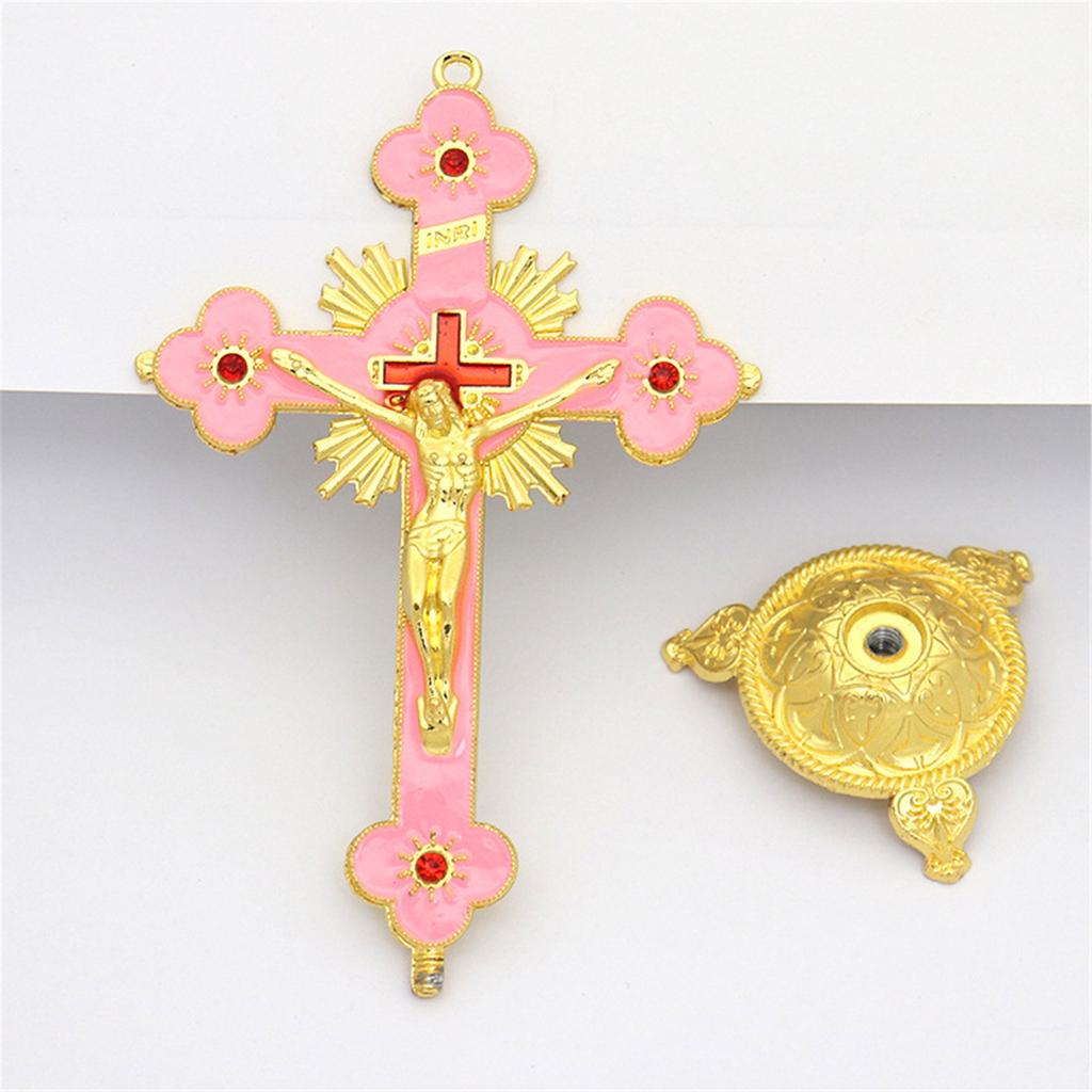 Christian Catholic Cross Decoration Ornament Catholic Symbol Statue Crucifix Pendant Desktop Decoration