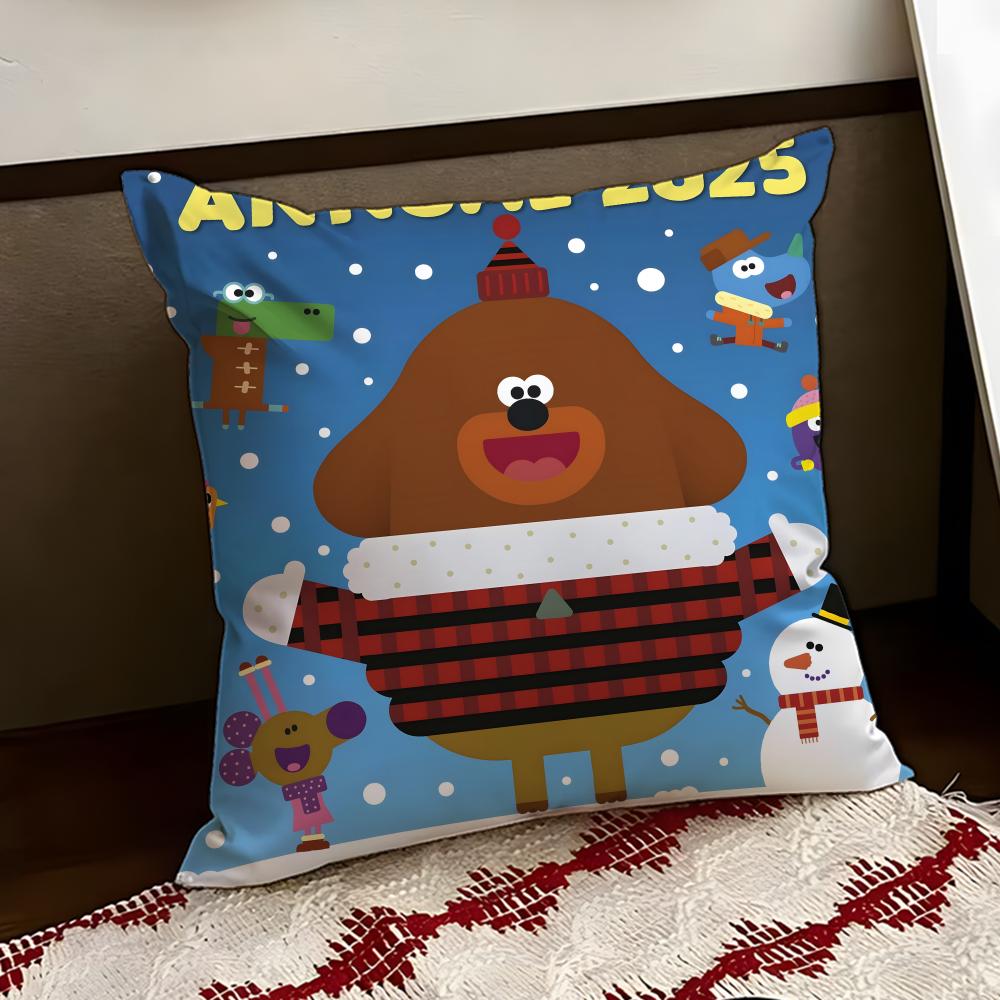 HHey Duggee cartoon Cushion Cover Reversible Soft Durable Pillow Cover Home Car MultiScene Use for Daily Comfort
