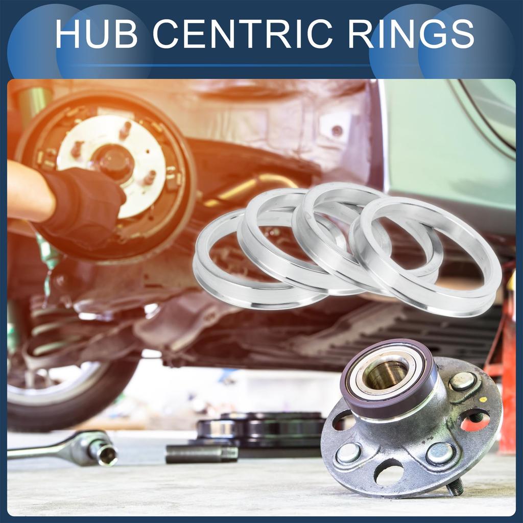 INFINAUTO Hub Centric Rings, Aluminum Alloy, for Vehicle Wheel Hubs Fitting 56.1mm Inner Diameter To 66.6mm Outer Diameter, 4 Pieces