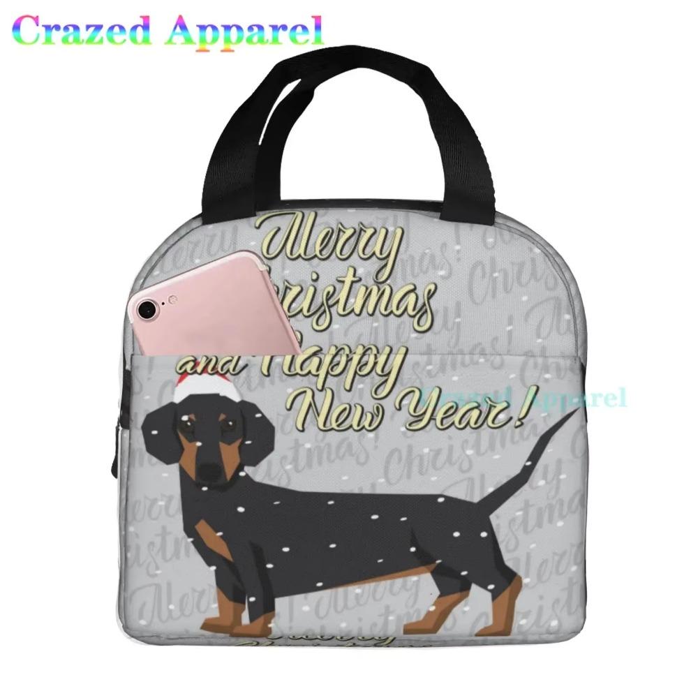 Ucsaxue Dogs I Love My Pet I Love Dachshund Lunch Bag Travel Box Work Bento Cooler Многоразовые сумки для пикника Изолированные сумки