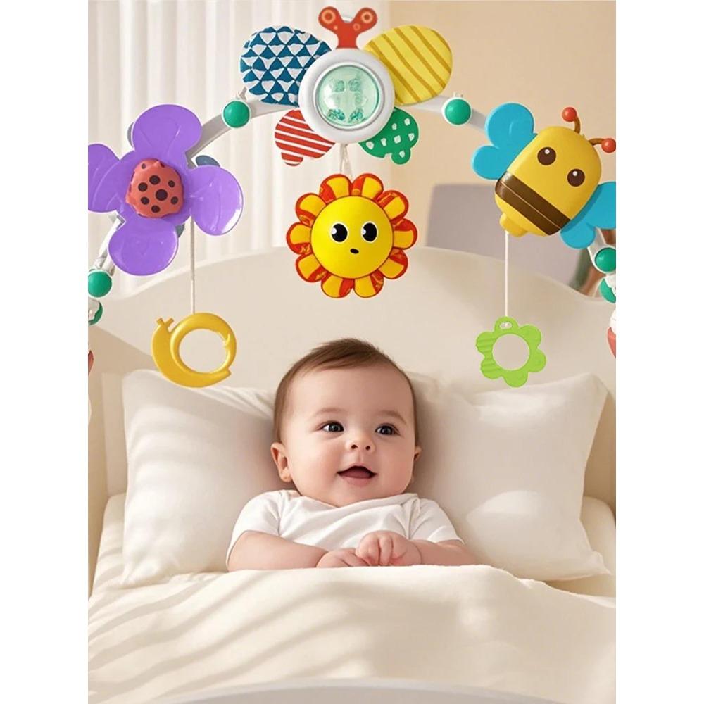 0-6-12 Months Baby Toy Stroller Arch Rattle Adjustable Clip Crib Mobile Hanging Bed Bell Educational Toys for Newborn Gift