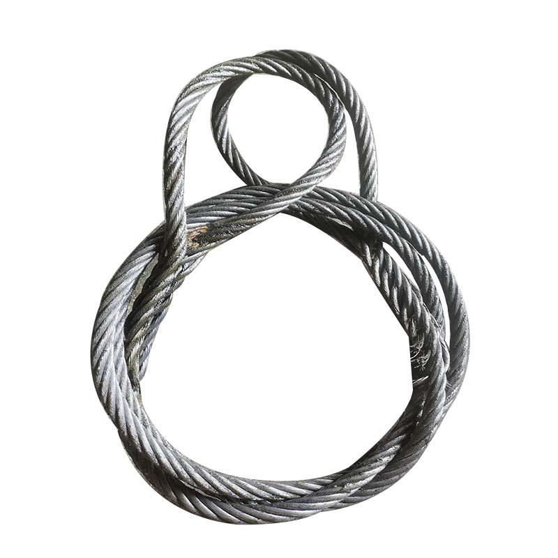 Стропы из стального канатного троса, сплетенные вручную, Буксировочный трос с петлей для подъема и кранов, Доступны в размерах 10/12/14/16/18 мм