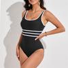 TUINANLE Women'S Bikini Set Color Block Monokini Swimsuit With U Shape Bra One-Piece Bikini Women'S Hollowed Out Elegant Swimsuit
