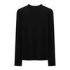 Women's Slim Fit Lightweight Tencel Wool Half-Turtleneck Top for Autumn/Winter 2024