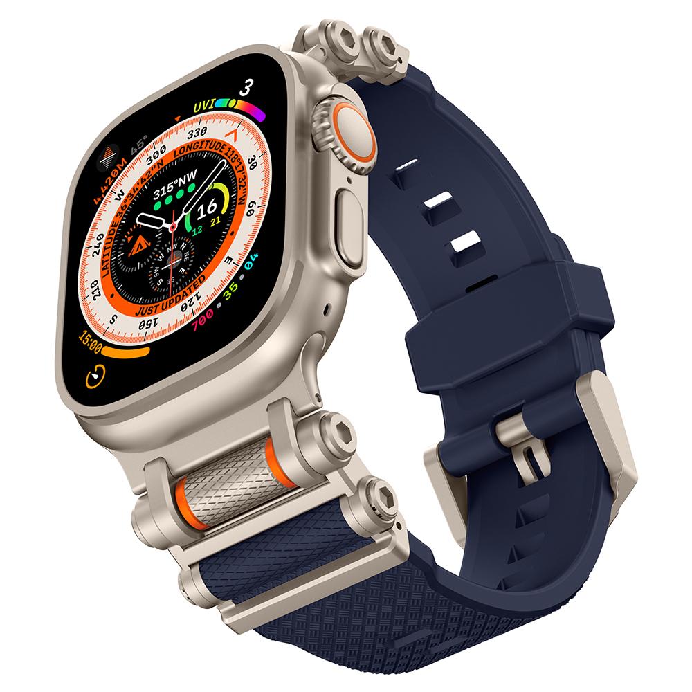 Спортивный ремешок из резины для Apple Watch Ultra 3 49 мм Серии 11 10 46 мм Силиконовый металлический браслет для iWatch 9 8 7 6 SE 44 мм 45 мм Ремешок