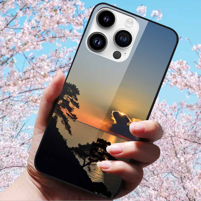 For iPhone 16 Pro Max Case Tempered Glass Hard Fashion Cover Soft Bumper for iPhone 16 Pro Phone Shell Capa iPhone 16 Plus Cases