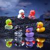 6 Pcs Mini Duckling Figurines Halloween Theme Duck Ornaments Resin Witch Ghost Zombie Duck Collectibles for DIY Aquarium Micro-Landscape Decor