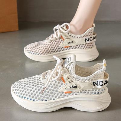 Сетчатая обувь женская дышащая сетка летняя женская обувь с крупными отверстиями модная обувь для отдыха и путешествий спортивная обувь с мягкой подошвой