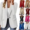 Women's Blazer Long Sleeve Button Suit Solid Lapel Outwear Casual Coat Jacket Cardigan Outfits Office Work Jacket