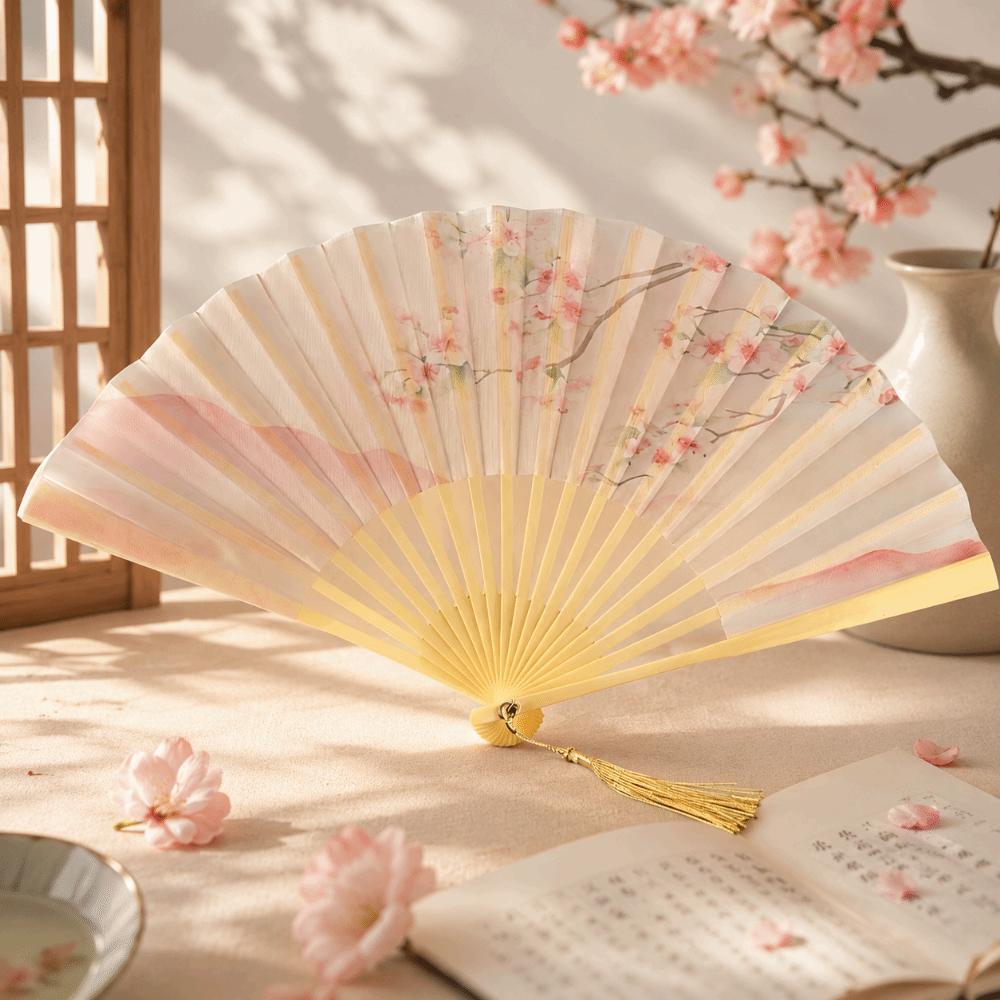 Chinese Style Hand Fan Collapsible Dance Fan Home Ornaments Decorative Fan Wedding