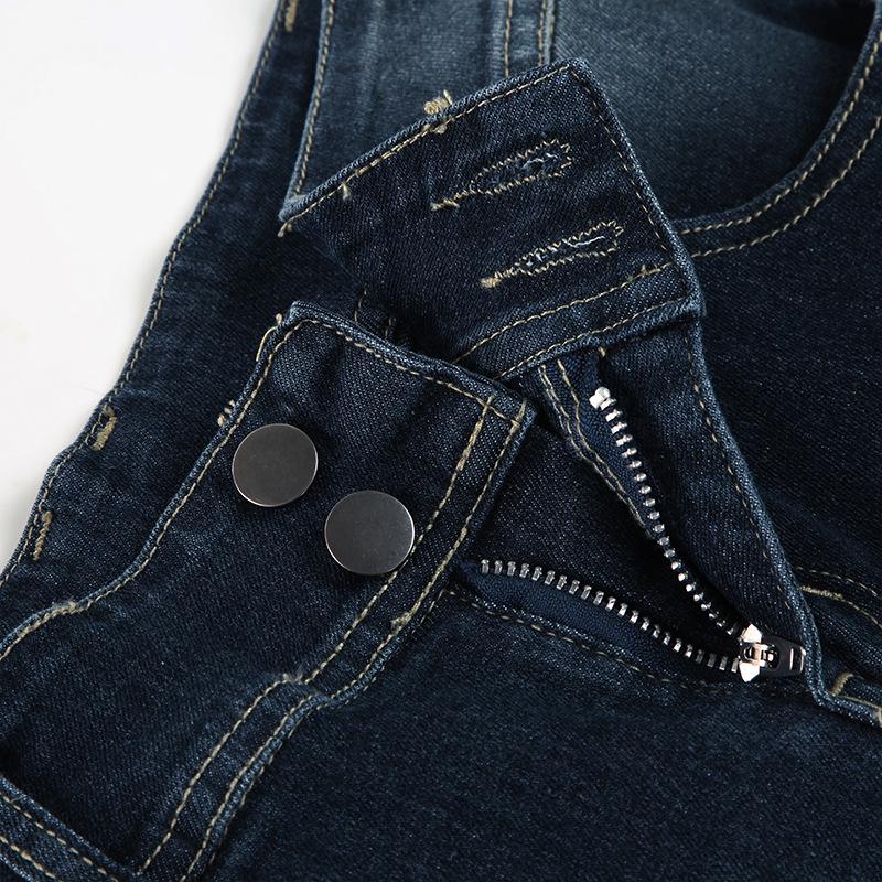 Американские ретро джинсы клеш с низкой посадкой, стройнящие - Потертый универсальный стиль для образа острой девчонки