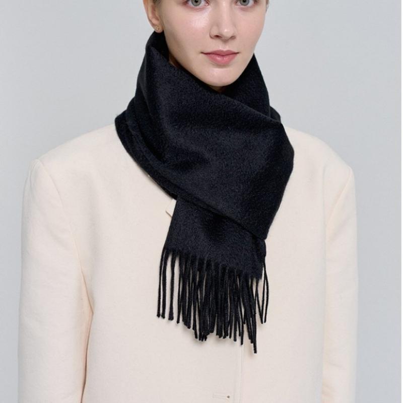 Dal Cashmere Premium Cashmere Scarf 30cm Black