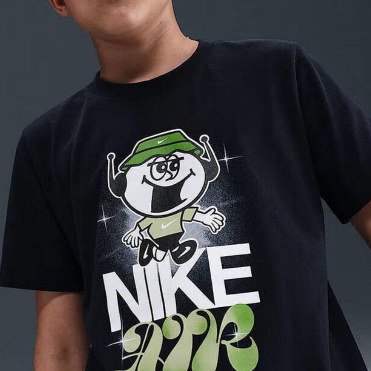 Nike Повседневный пуловер с круглым вырезом, футболка с коротким рукавом, детские топы HV5209-010