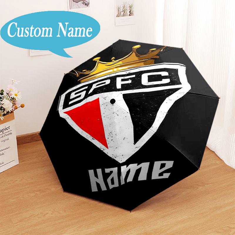 Custom Name SPFC Team Spirit Umbrella Folding Umbrella, Automatic Umbrella - 8-Frame for Travel, Casual Lightweight Personalized Gifts