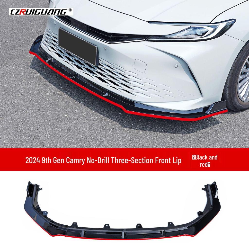 Передний и задний обвес для Toyota Camry 24-й модели: Включает передний сплиттер, задний диффузор, боковые юбки, верхний спойлер, задний спойлер и жалюзи