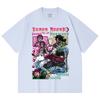230 Gsm 100% Cotton Demon Slayer V91 Akaza x Tomioka Print Unisex Heavy Cotton T Shirt