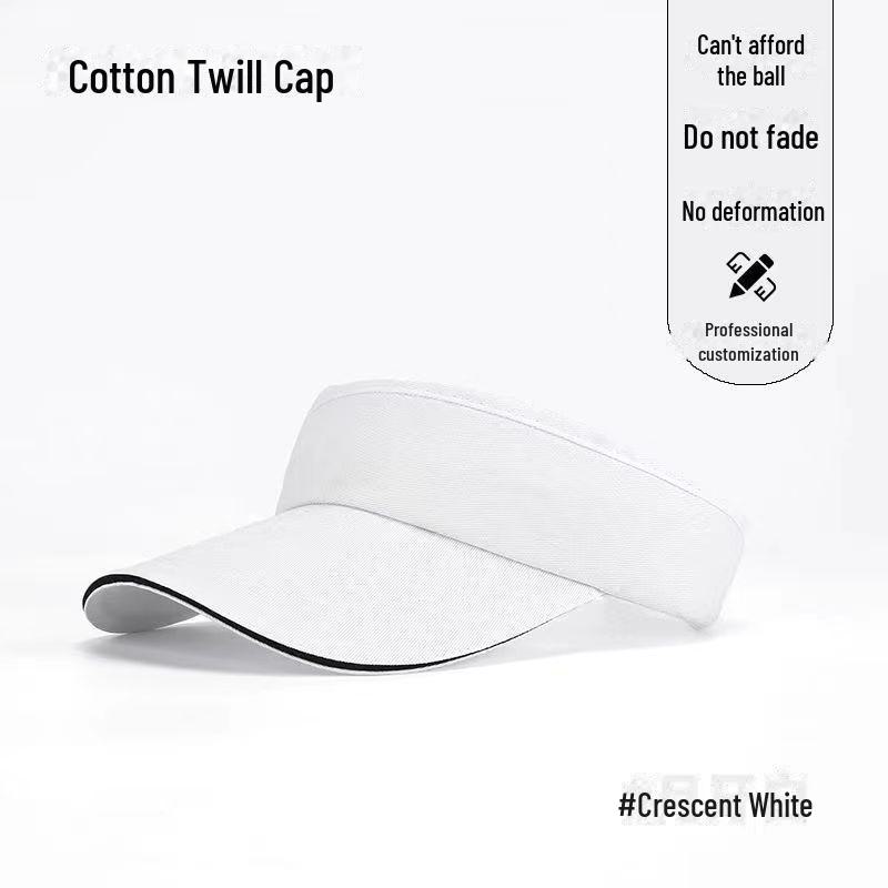 Козырек от солнца с индивидуальным логотипом: Идеально подходит для занятий спортом на открытом воздухе и путешествий. Кепка из полиэстера и хлопка.