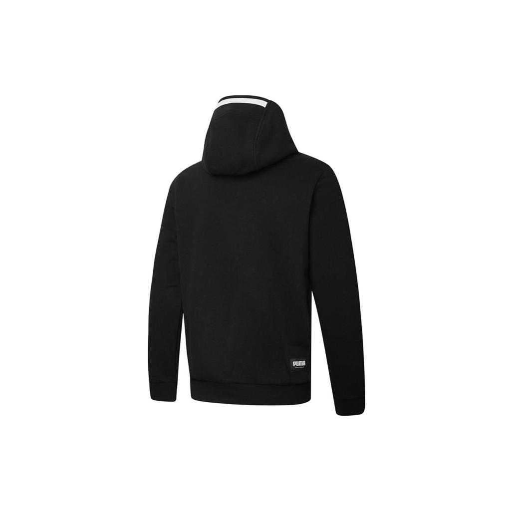 Puma Вязаная толстовка с капюшоном и принтом логотипа Athletics Мужские топы Черный 855987-01