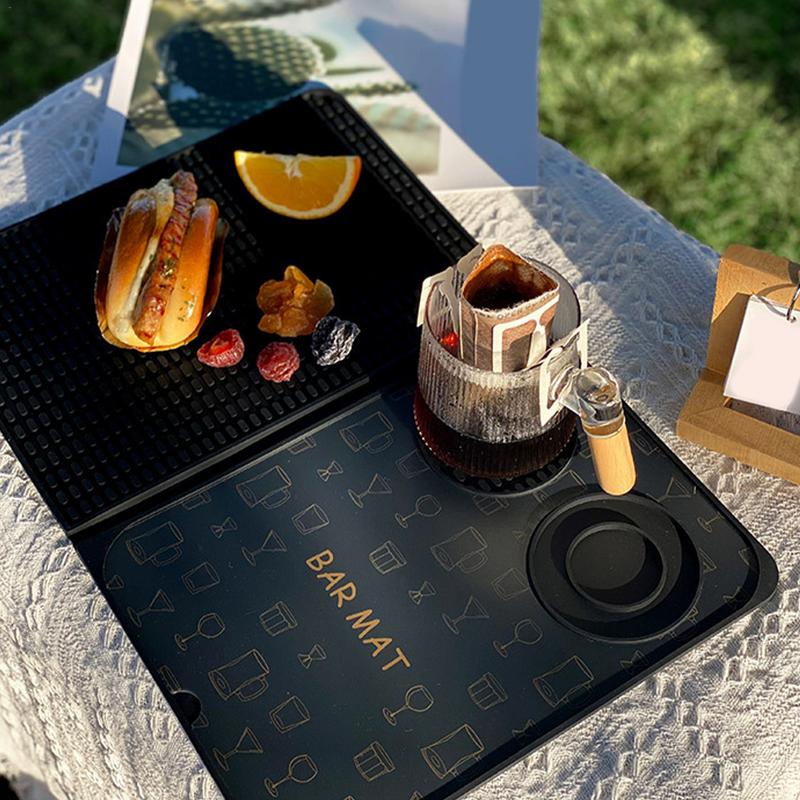 Барный коврик для домашнего бара, коврик для напитков, коврик для барной стойки, силиконовый коврик для пролитых жидкостей, коврик для сушки стаканов, сервировочный коврик для бара, складной для бара, ресторана