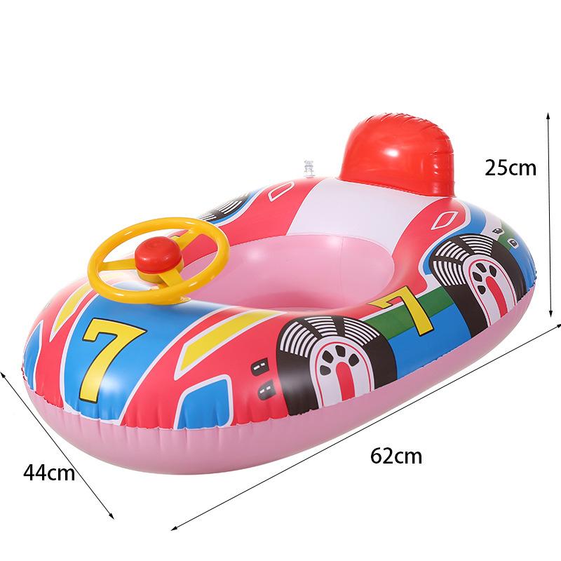 Inflatable Children's Swimming Ring Car Design Safe Pool Float for Baby Summer Water Fun