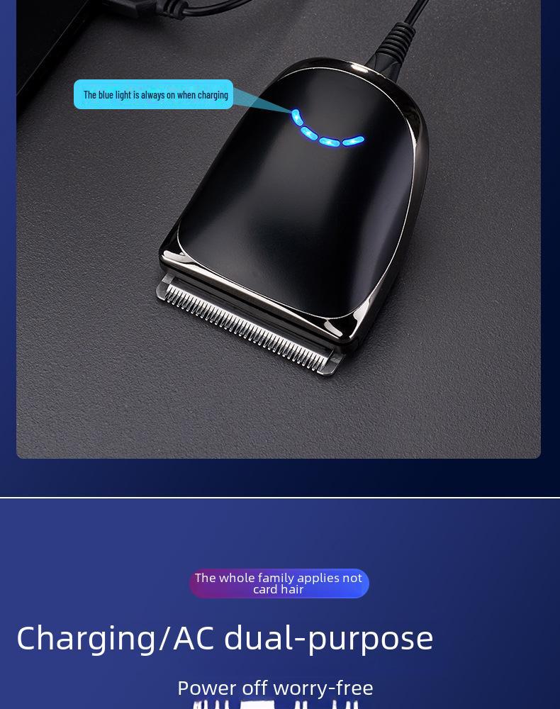 Электрическая машинка для стрижки волос с аккумулятором для мужчин, нулевым лезвием и функцией карвинга