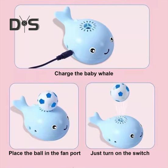 Электрический надувной мяч-кит с 2/4/6 шариками, перезаряжаемый через USB, развивающий подвесной мяч в виде морского животного, интерактивная игрушка для малышей, мальчиков и девочек, подарок