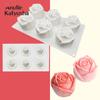 Valentine's Day Even Rose Silicone Mould Whiskey Ice Ball Mould Handmade Candle Soap Mold