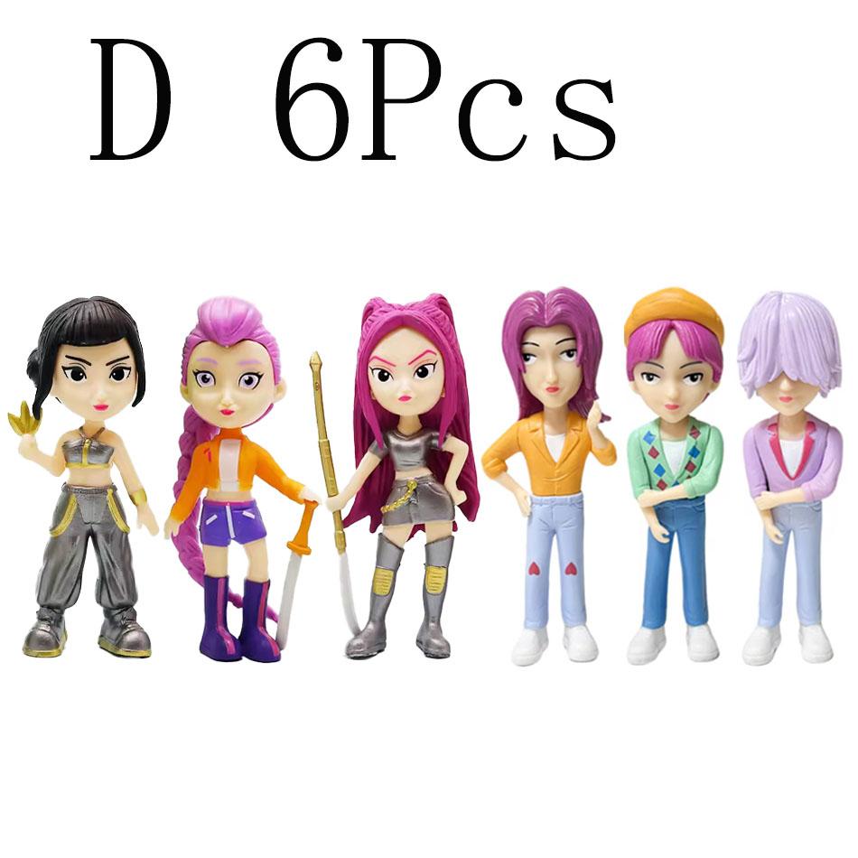 Hot Kpops Devil Hunter Rumi Zoe Mira Anime Polyvinyl Chloride Character Collection Desktop Trinkets Childrens Gift