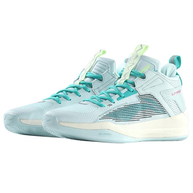 Li Ning Raid Амортизирующие Низкие Баскетбольные Кроссовки Мужские Серый Зеленый ABAR115-3