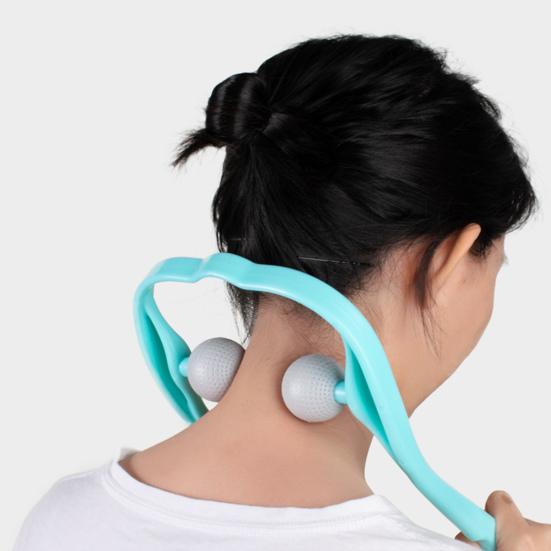 Массажер для шеи портативный ручной плечевой для домашнего офиса путешествия регулируемые массажные шарики для расслабления мышц и снятия боли неэлектрический