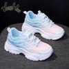 Fashion Mixed Colors Breathable Platform Sneakers 2024 New Casual All-match Mesh Lightweight Sprots Running Shoes Fashion Spring Autumn