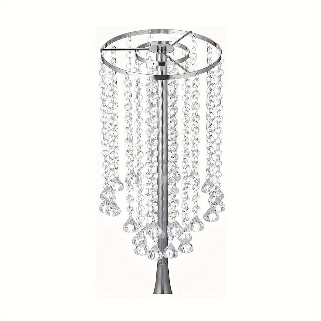 2-piece Acrylic Hanging Bead Flower Stand, Electroplating Process, Table Flower Stand, Home Decoration, Wedding Decoration