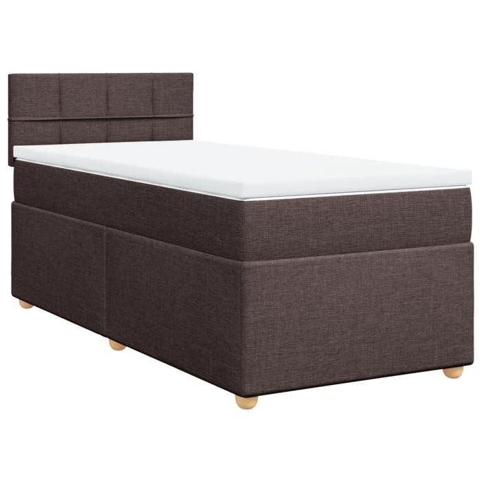 Maison Exclusive - Sommier à lattes de lit avec matelas Marron foncé 90x200 cm