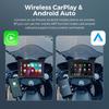 GEARELEC Portable Motorcycle Stereo DVR Wireless CarPlay Android Auto 5 Inch Screen Dual Bluetooth IP67 Waterproof Front Rear 1080P Camera