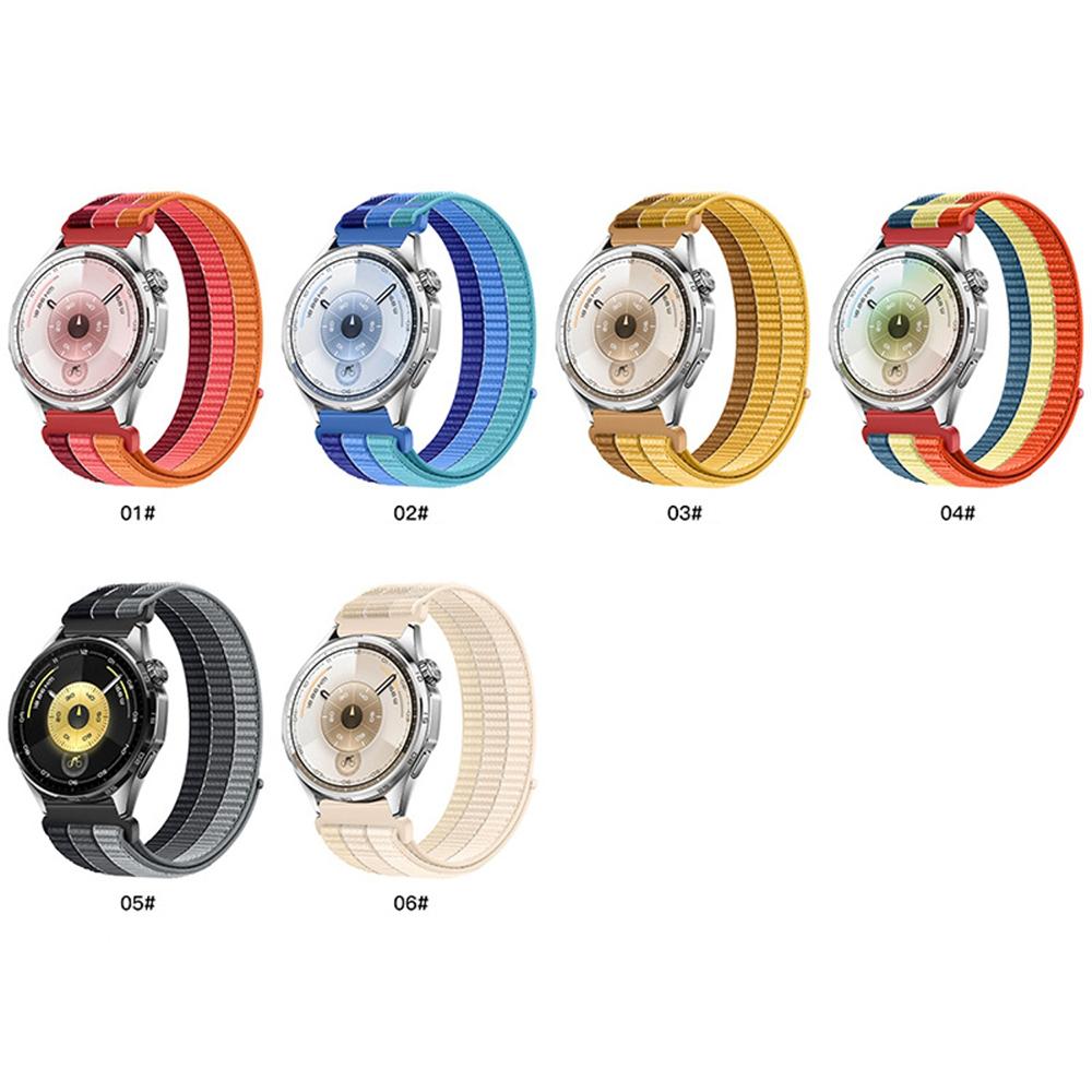 22-мм цветной нейлоновый ремешок-петля для Huawei Watch GT 6/5/5 Pro/4 46мм с застежкой на липучке