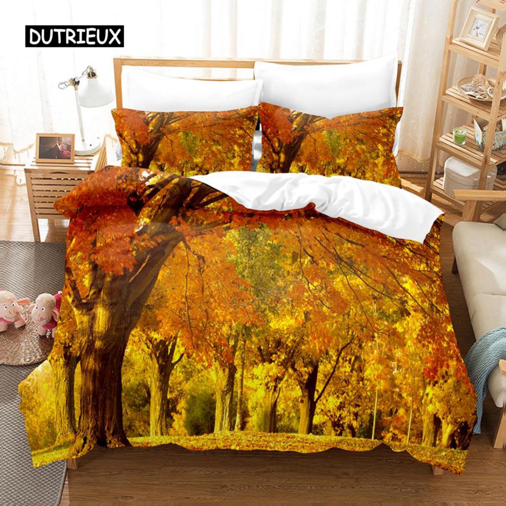 Комплект пододеяльников Natural Landscape Blue Sky Lawn Flower Double Queen King Size 2/3 шт. Полиэстеровое одеяло для детей, подростков и взрослых
