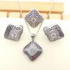 Набор украшений в ретро этническом стиле с узорами из капельной эмали, европейский и американский стиль, инкрустированные цирконом